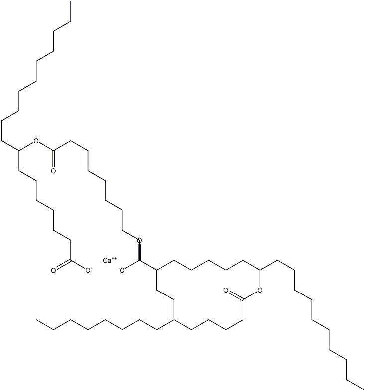 Bis(8-tetradecanoyloxystearic acid)calcium salt Struktur