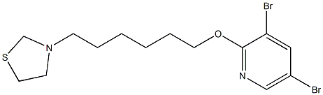 3,5-Dibromo-2-[[6-(3-thiazolidinyl)hexyl]oxy]pyridine Struktur