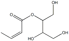 Isocrotonic acid 1-(hydroxymethyl)-2,3-dihydroxypropyl ester Struktur