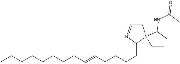 1-[1-(Acetylamino)ethyl]-1-ethyl-2-(5-tetradecenyl)-3-imidazoline-1-ium Struktur