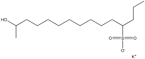 14-Hydroxypentadecane-4-sulfonic acid potassium salt Struktur