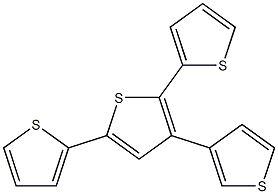 2,5-Bis(thiophen-2-yl)-3-(thiophen-3-yl)thiophene Struktur