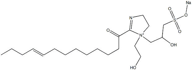 1-(2-Hydroxyethyl)-1-[2-hydroxy-3-(sodiooxysulfonyl)propyl]-2-(9-tridecenoyl)-2-imidazoline-1-ium Struktur