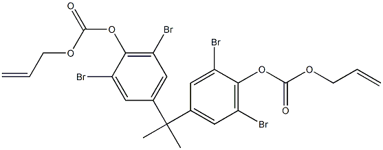 2,2-Bis[4-(allyloxycarbonyloxy)-3,5-dibromophenyl]propane Struktur