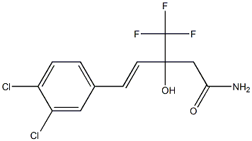 (E)-5-(3,4-Dichlorophenyl)-3-hydroxy-3-trifluoromethyl-4-pentenamide Struktur