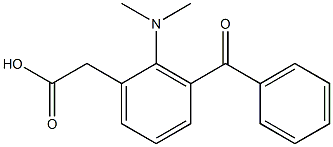 2-Dimethylamino-3-benzoylbenzeneacetic acid Struktur