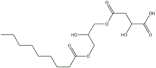 2-Hydroxybutanedioic acid hydrogen 4-[2-hydroxy-3-(nonanoyloxy)propyl] ester Struktur