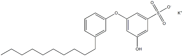 5-Hydroxy-3'-decyl[oxybisbenzene]-3-sulfonic acid potassium salt Struktur