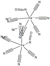 Nickel pentacyanonitrosylferrate(III) Struktur