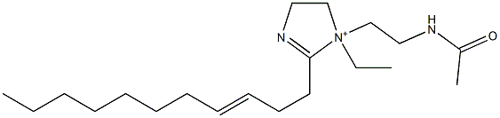 1-[2-(Acetylamino)ethyl]-1-ethyl-2-(3-undecenyl)-2-imidazoline-1-ium Struktur