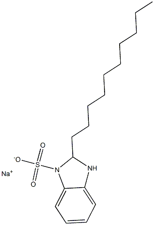 2-Decyl-2,3-dihydro-1H-benzimidazole-1-sulfonic acid sodium salt Struktur