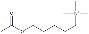 5-Acetyloxy-N,N,N-trimethyl-1-pentanaminium Struktur