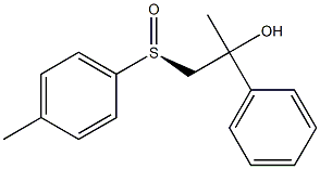 (S)-1-Methyl-1-(phenyl)-2-(4-methylphenylsulfinyl)ethanol Struktur