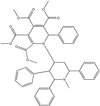 1,1',2',3',4',5',6,6'-Octahydro-1'-methyl-2',3',6,6'-tetraphenyl[1,4'-bipyridine]-2,3,4,5-tetracarboxylic acid tetramethyl ester Struktur