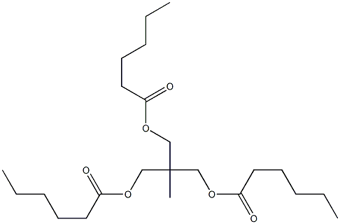 2-[(Hexanoyloxy)methyl]-2-methyl-1,3-propanediol dihexanoate Struktur