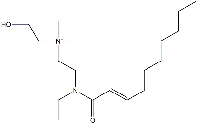 2-[N-Ethyl-N-(2-decenoyl)amino]-N-(2-hydroxyethyl)-N,N-dimethylethanaminium Struktur