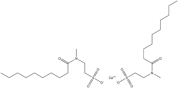 Bis(N-caprinoyl-N-methyltaurine)calcium salt Struktur