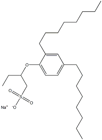 2-(2,4-Dioctylphenoxy)butane-1-sulfonic acid sodium salt Struktur