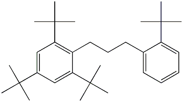 1-(2,4,6-Tri-tert-butylphenyl)-3-(2-tert-butylphenyl)propane Struktur