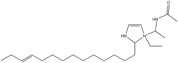 1-[1-(Acetylamino)ethyl]-1-ethyl-2-(11-tetradecenyl)-4-imidazoline-1-ium Struktur