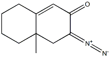 3-Diazo-4,4a,5,6,7,8-hexahydro-4a-methylnaphthalen-2(3H)-one Struktur