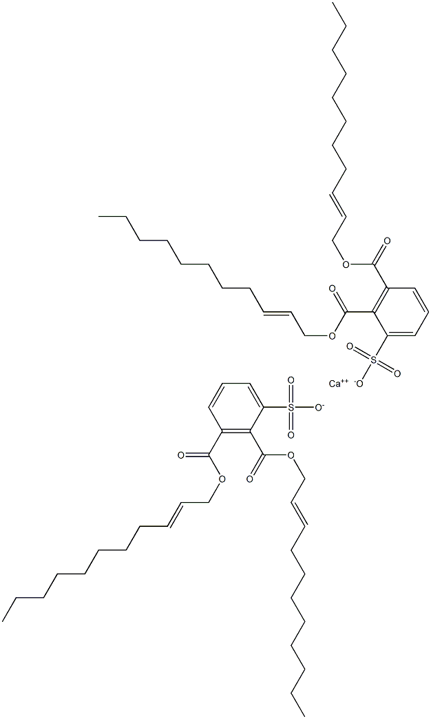 Bis[2,3-di(2-undecenyloxycarbonyl)benzenesulfonic acid]calcium salt Struktur