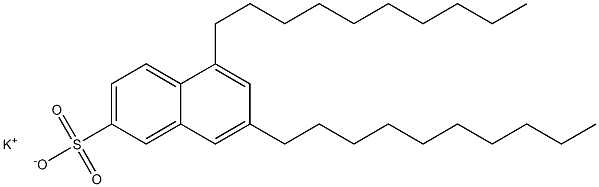 5,7-Didecyl-2-naphthalenesulfonic acid potassium salt Struktur