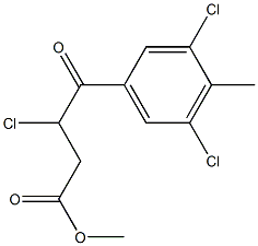 3-Chloro-3-(3,5-dichloro-4-methylbenzoyl)propionic acid methyl ester Struktur