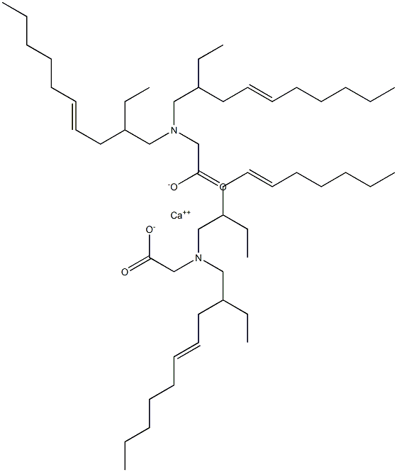 Bis[N,N-bis(2-ethyl-4-decenyl)glycine]calcium salt Struktur