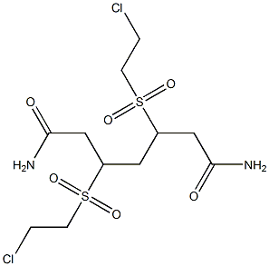 3,5-Bis(2-chloroethylsulfonyl)pimelamide Struktur