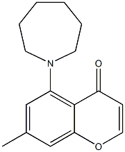 7-Methyl-5-[(hexahydro-1H-azepin)-1-yl]-4H-1-benzopyran-4-one Struktur