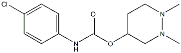 4-Chlorophenylcarbamic acid 1,2-dimethyl-(1,2,3,4,5,6-hexahydropyridazin)-4-yl ester Struktur