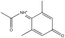 Acetyl(4-oxo-2,6-dimethyl-2,5-cyclohexadien-1-ylidene)aminium Struktur