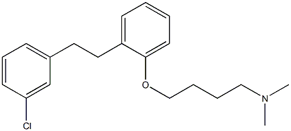 4-[2-[2-(3-Chlorophenyl)ethyl]phenoxy]-N,N-dimethylbutan-1-amine Struktur