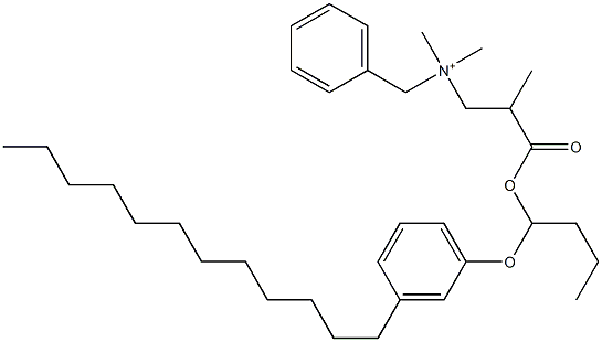 N,N-Dimethyl-N-benzyl-N-[2-[[1-(3-dodecylphenyloxy)butyl]oxycarbonyl]propyl]aminium Struktur