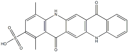 5,7,12,14-Tetrahydro-1,4-dimethyl-7,14-dioxoquino[2,3-b]acridine-2-sulfonic acid Struktur