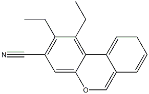 1-Ethyl-2-ethyl-9H-dibenzo[b,d]pyran-3-carbonitrile Struktur