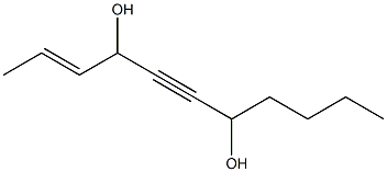 (E)-2-Undecen-5-yne-4,7-diol Struktur