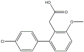 4'-Chloro-3-methoxy-1,1'-biphenyl-2-acetic acid Struktur