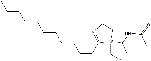 1-[1-(Acetylamino)ethyl]-1-ethyl-2-(5-undecenyl)-2-imidazoline-1-ium Struktur