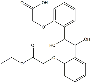 2,2'-[(1,2-Dihydroxyethylene)bis(2,1-phenyleneoxy)]bis(acetic acid ethyl) ester Struktur