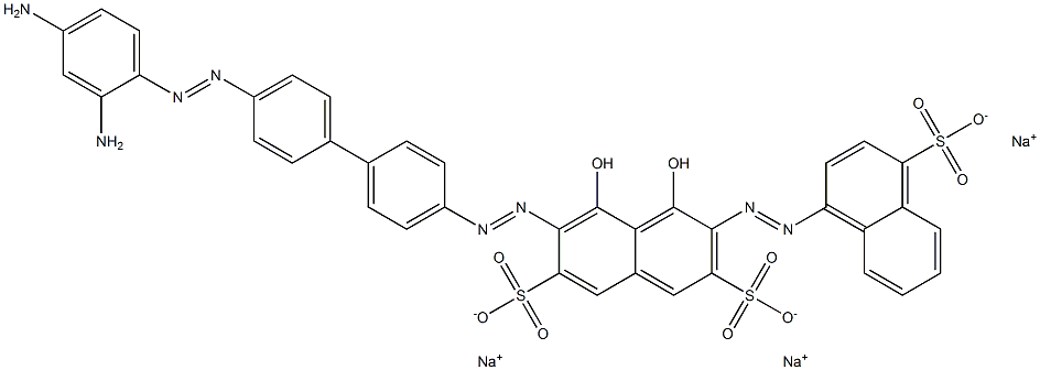 7'-[[4'-[(2,4-Diaminophenyl)azo]-1,1'-biphenyl-4-yl]azo]-1',8'-dihydroxy[1,2'-azobisnaphthalene]-3',4,6'-trisulfonic acid trisodium salt Struktur