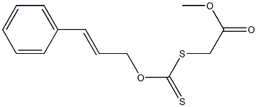 Dithiocarbonic acid O-cinnamyl S-methoxycarbonylmethyl ester Struktur