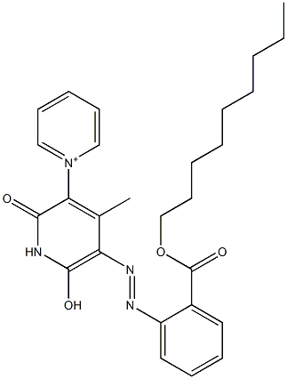 1-[[1,2-Dihydro-6-hydroxy-4-methyl-5-[2-(nonyloxycarbonyl)phenylazo]-2-oxopyridin]-3-yl]pyridinium Struktur