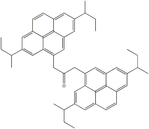 2,7-Bis(1-methylpropyl)pyren-4-yl(methyl) ketone Struktur