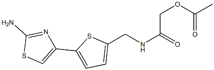 N-[[5-(2-Amino-4-thiazolyl)-2-thienyl]methyl]-2-acetoxyacetamide Struktur