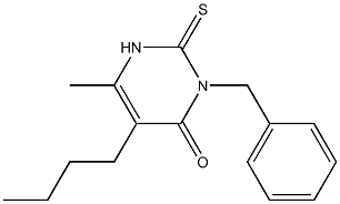 3-Benzyl-5-butyl-6-methyl-2-thiouracil Struktur