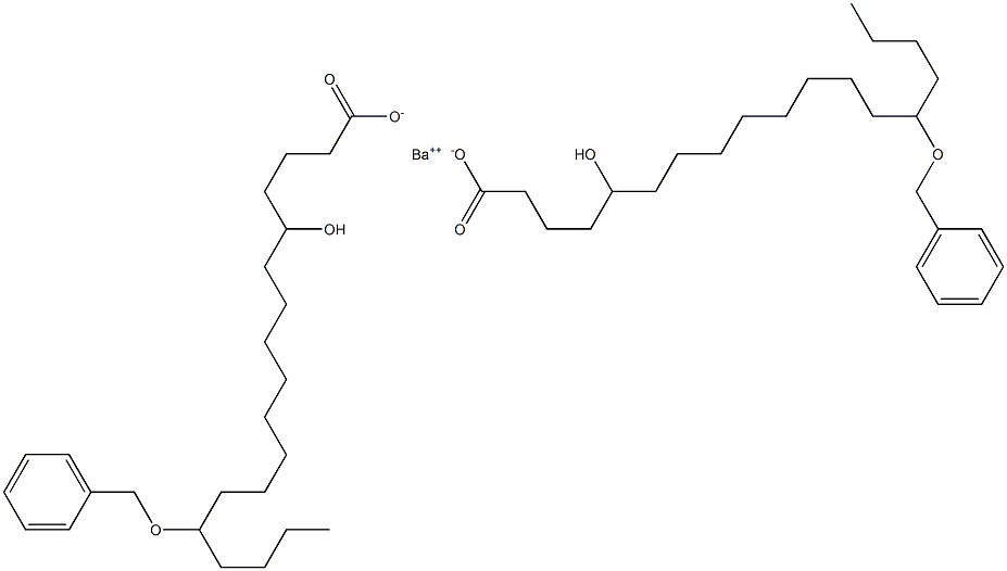 Bis(14-benzyloxy-5-hydroxystearic acid)barium salt Struktur