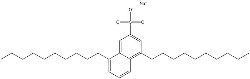 4,8-Didecyl-2-naphthalenesulfonic acid sodium salt Struktur