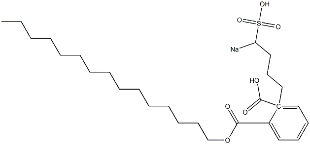 Phthalic acid 1-pentadecyl 2-(4-sodiosulfobutyl) ester Struktur